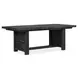 Plum Creek Ravenwood Black 104" Extendable Rectangular Dining Table