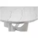 Gavin Driftwood and White 54" Round Marble Top Dining Table