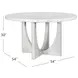 Gavin Driftwood and White 54" Round Marble Top Dining Table