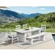 Nash Outdoor Dining Gray Upholstered Outdoor Ladder Back Side Chair Set of 2