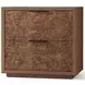 Milan Walnut 2 Drawer Nightstand
