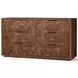 Milan Walnut 6 Drawer Dresser