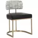 Sylvara Bravo Black and Halton Birch Performance Fabric Dining Chair