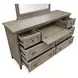 Paxton Place Dovetail Gray 7 Drawer Dresser with Rectangular Mirror