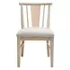 West End Ivory and Natural Maple Upholstered Spindle Side Chair Set of 2