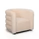 Curves Peach Performance Fabric Upholstered Swivel Accent Chair