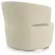 Olympia Oatmeal Performance Fabric Upholstered Swivel Accent Chair