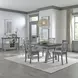 Newport Smokey and Carbon Gray Upholstered 5 Piece Extendable Trestle Dining Set