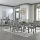 Newport Smokey and Carbon Gray Upholstered 7 Piece Extendable Trestle Base Dining Set