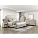 Genoa Light Oak Upholstered Storage Platform Bedroom Set