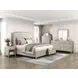 Genoa Light Oak Upholstered Storage Platform Bedroom Set