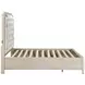 Genoa Light Oak California King Upholstered Storage Platform Bed with USB Charging