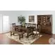 Villa Rosso Medium Brown 122" Extendable Rectangular Dining Table