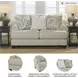 Asanti Fog 71" Loveseat