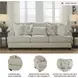 Asanti Fog 98" Sofa