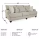 Asanti Fog 98" Sofa