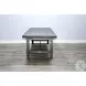 Cozy Luxe Black 74" Rectangular Dining Table with Turnbuckle