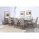 Rustic Refined Gray Alpine 106" Extendable Rectangular Dining Table with Turnbuckle