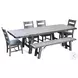 Maple Haze Alpine Gray 72" Dining Bench with Turnbuckle