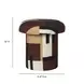 Lucy Mud Brown Upholstered Accent Stool