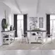 Harvest Grove White and Brown 5 Piece Gathering Dining Set