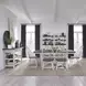 Harvest Grove White and Brown 7 Piece Trestle Base Dining Set