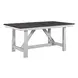 Farmhouse White and Brown 5 Piece Extendable Trestle Base Dining Set