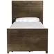 Dovetail Taupe Twin Panel Bed