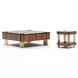 Altura Smoked Walnut Glass Top Occasional Table Set