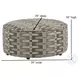 Nolte Pebble Brown and Gray Upholstered Round Cocktail Ottoman