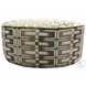 Nolte Pebble Brown and Gray Upholstered Round Cocktail Ottoman