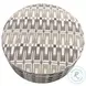 Nolte Pebble Brown and Gray Upholstered Round Cocktail Ottoman