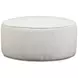 Durango Moose Off White Performance Fabric Upholstered Round Cocktail Ottoman