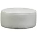 Durango Moose Off White Performance Fabric Upholstered Round Cocktail Ottoman