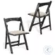 Hearthwood Haven Black Sand Folding Dining Chair Set of 2