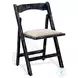 Rustic Refined Black Sand Round Drop Leaf Dining Room Set