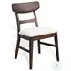 Rustic Refined Dark Brown Mid Century Wood Rectangular Dining Room Set