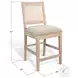 Sagewyn Wheat Cane Back Counter Height Stool Set of 2
