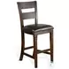 Havenstead Dark Brown Ladderback Barstool Set of 2