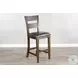 Havenstead Dark Brown Ladderback Barstool Set of 2