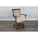 Doe Valley Buckskin and Brown Upholstered Game Chair with Casters