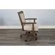 Doe Valley Buckskin and Brown Upholstered Game Chair with Casters