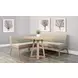 Mia Wheat Upholstered Corner Dining Bench