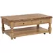 Logans Edge Brown 2 Drawers Rectangular Cocktail Table