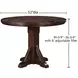 Gettysburg Dark Distressed Chestnut Adjustable Game Table with Flip Over Chip Holders