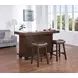 Gettysburg Dark Distressed 3 Door Bar Cabinet
