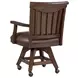 Gettysburg Dark Distressed Chestnut Adjustable Game Table Set with Flip Over Chip Holders