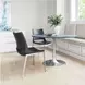 Ace Black And Brushed Stainless Steel Dining Chair Set Of 2