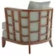 Ocean Club Abaco Green Upholstered Accent Chair with Pillow