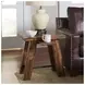 Cannon Valley Distressed Medium Brown Trestle End Table